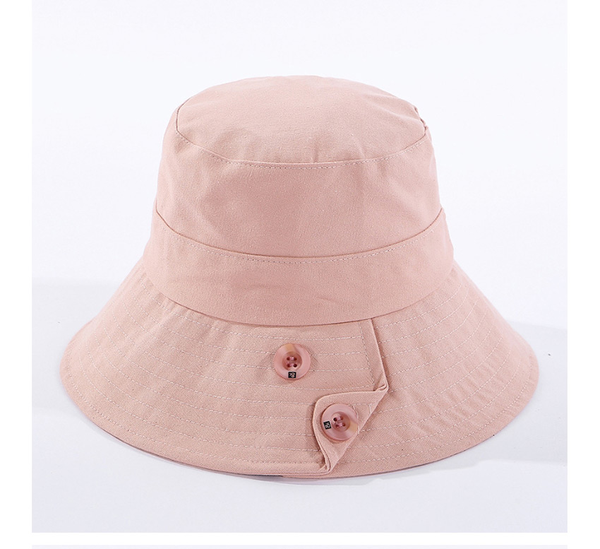 Fashion Pink Cotton Button Car Line Shade Fisherman Hat,Sun Hats
