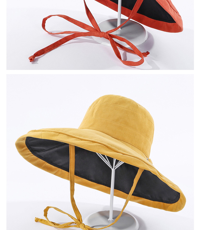 Fashion Orange Fisherman Hat With Double Straps,Sun Hats