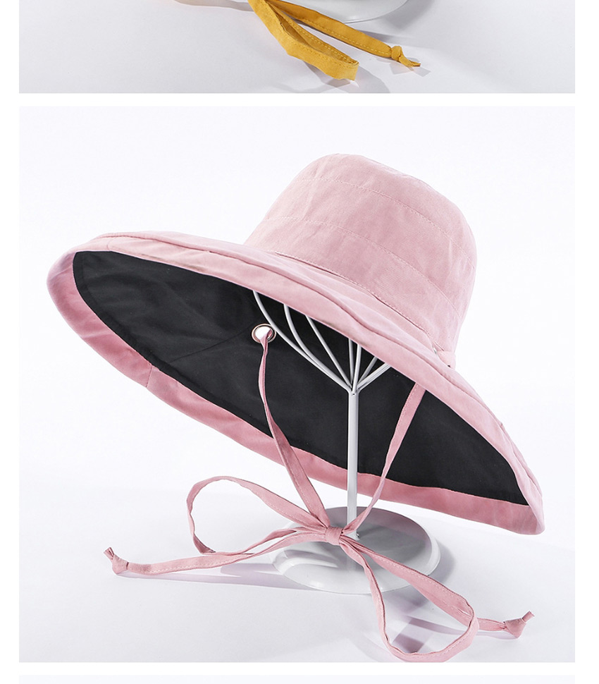 Fashion Yellow Fisherman Hat With Double Straps,Sun Hats