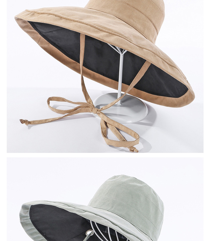 Fashion Black Fisherman Hat With Double Straps,Sun Hats