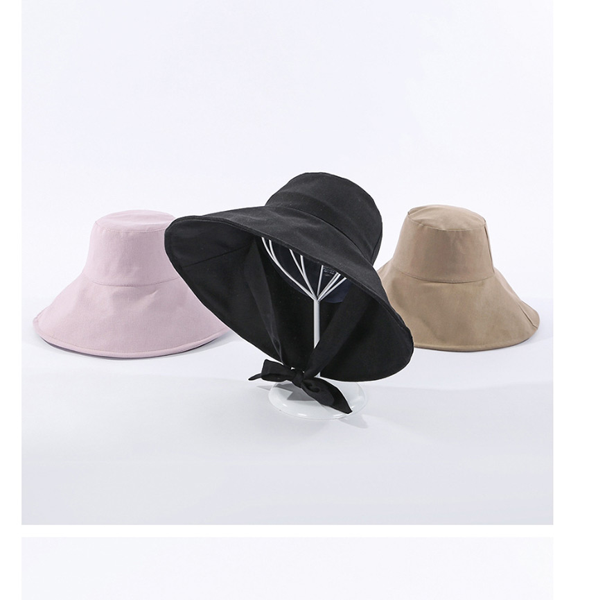 Fashion Black Fisherman Hat With Big Eaves Band And Bow,Sun Hats