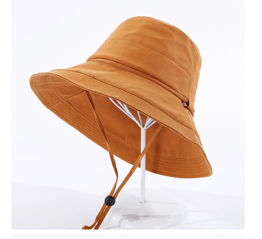 Fashion Beige Fisherman Hat With Rope,Sun Hats
