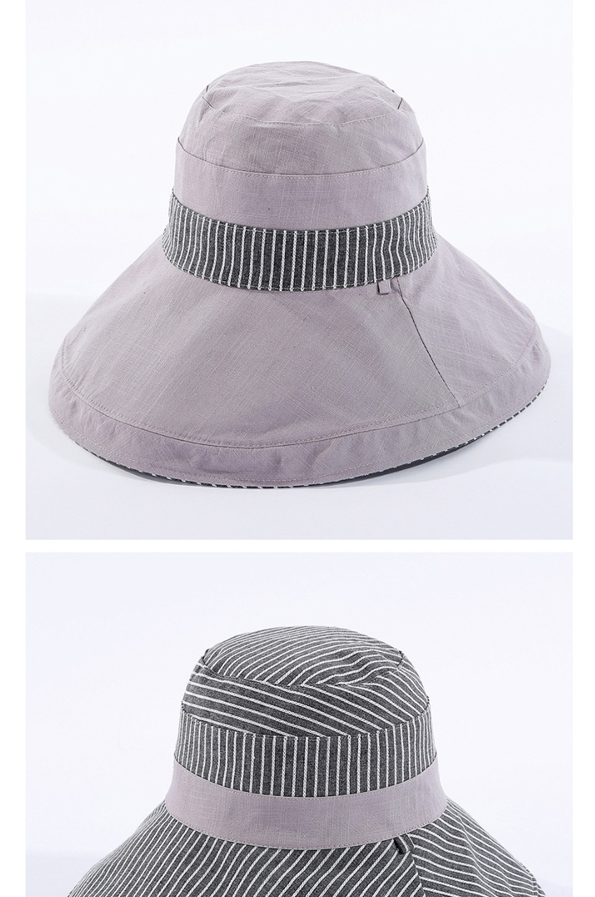 Fashion Navy Double-sided Striped Fisherman Hat,Sun Hats