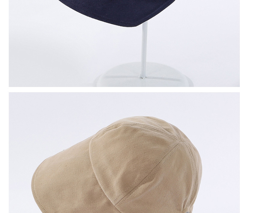 Fashion Navy Cotton Adjustable Fisherman Hat,Sun Hats