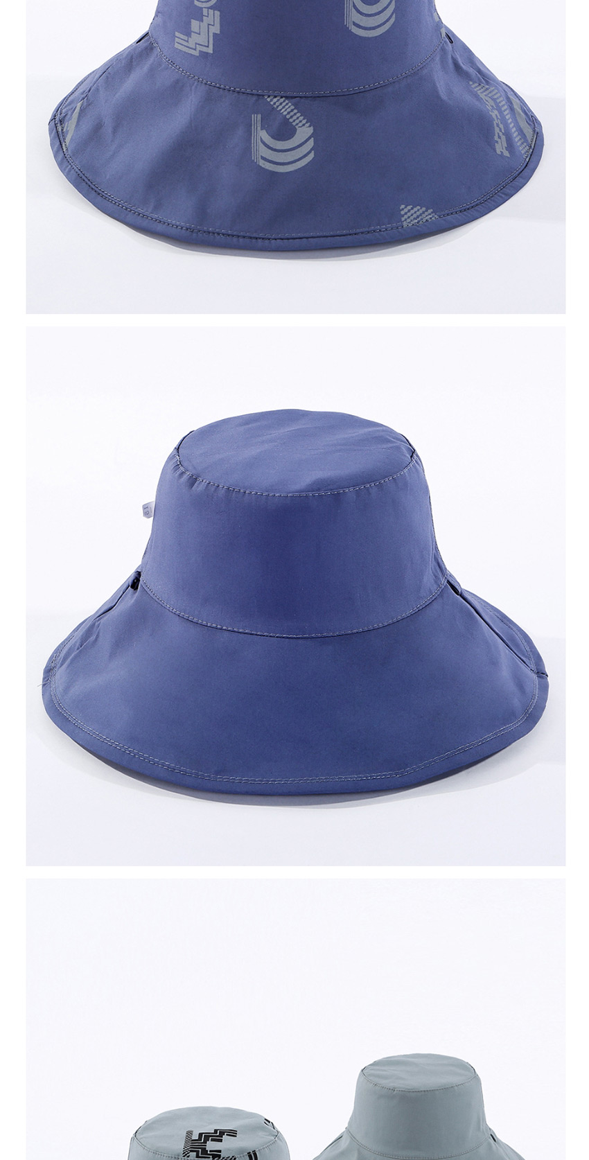 Fashion Blue Letter Reversible Sun Hat,Sun Hats