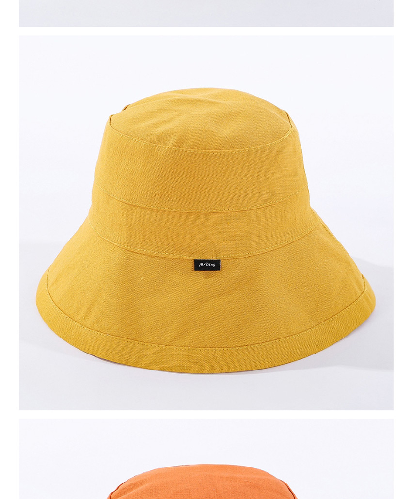 Fashion Yellow Cloth Label Foldable Fisherman Hat,Sun Hats