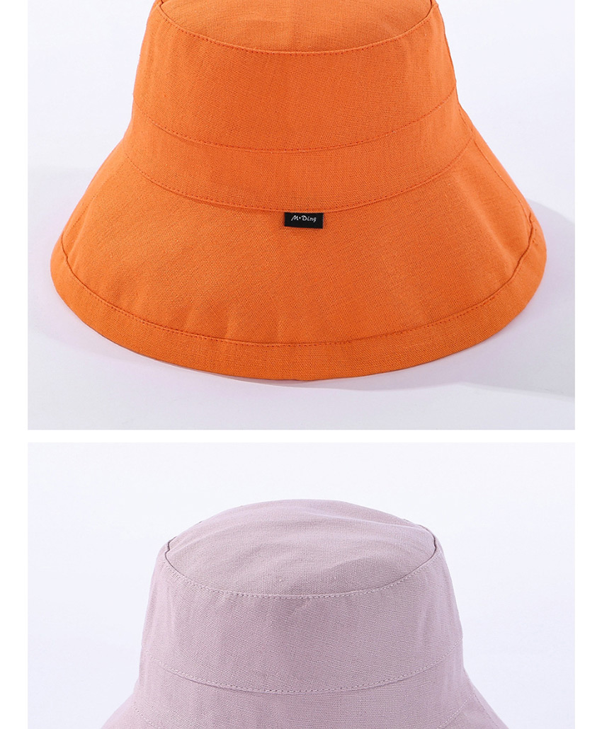 Fashion Orange Cloth Label Foldable Fisherman Hat,Sun Hats