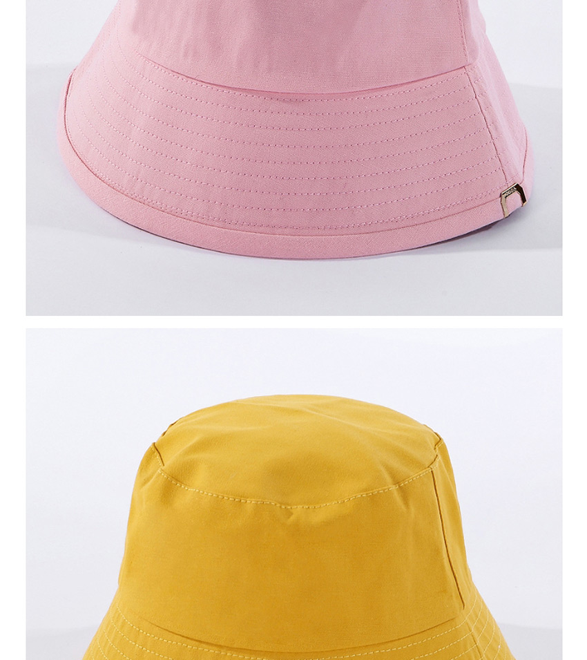 Fashion Yellow Fisherman Hat In Solid Color,Sun Hats