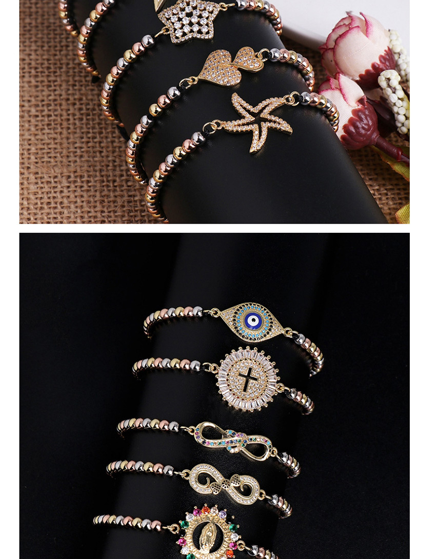 Fashion Color Bow Eye Palm 18k Ball Woven Bracelet,Fashion Bracelets