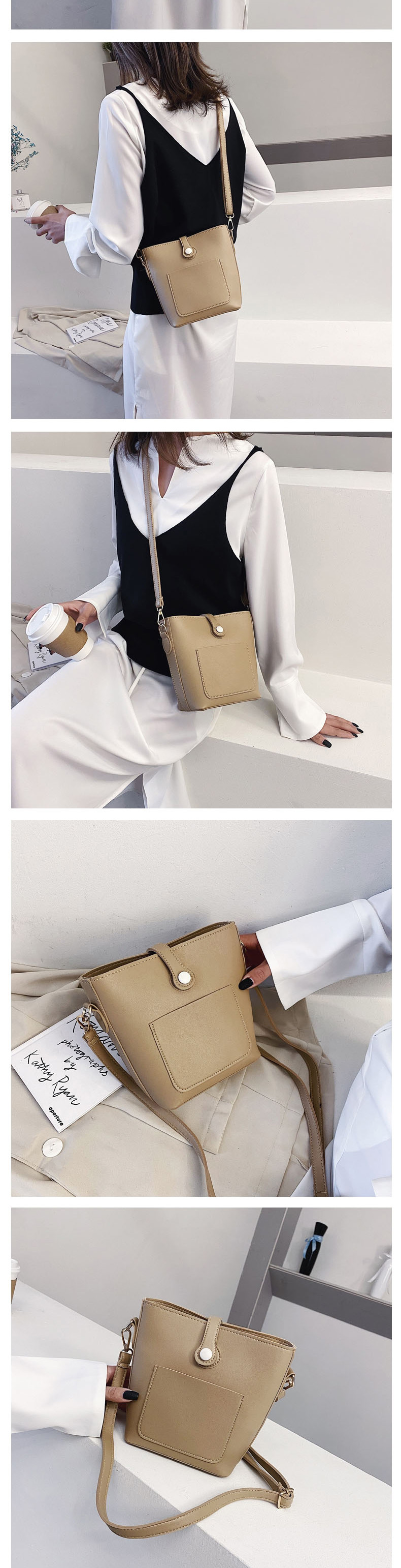 Fashion Light Brown Soft Leather Shoulder Crossbody Bag,Shoulder bags