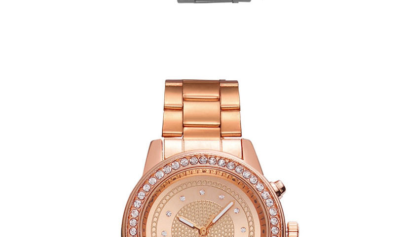Fashion Golden Stainless Steel Quartz Watch With Diamonds,Ladies Watches
