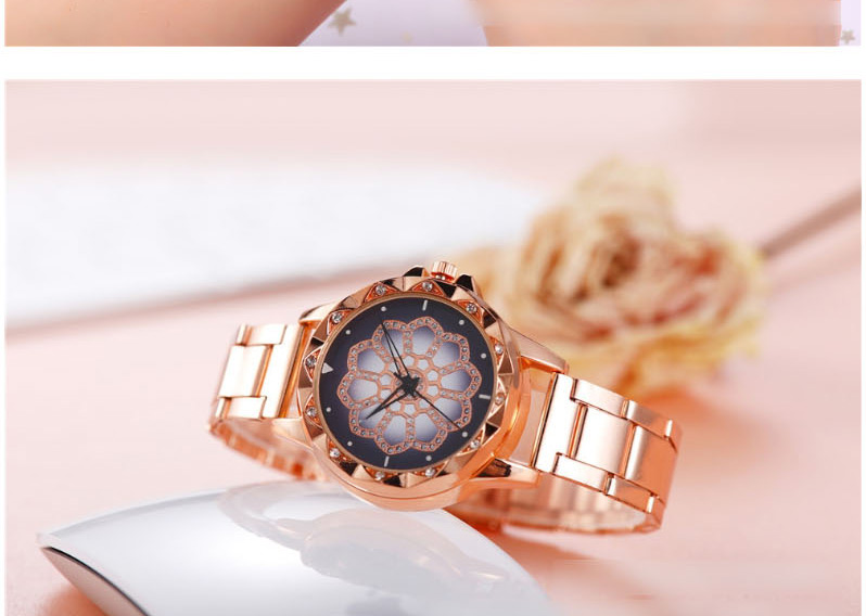 Fashion Blue Quartz Watch With Diamonds And Steel Band,Ladies Watches
