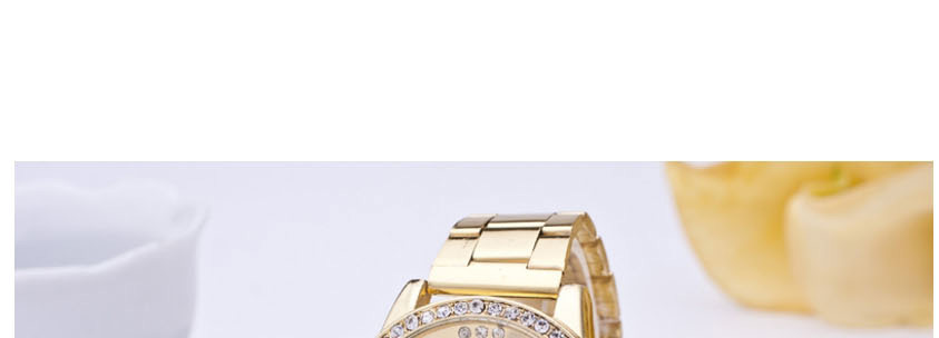 Fashion Rose Gold Steel Strap Diamond Watch,Ladies Watches