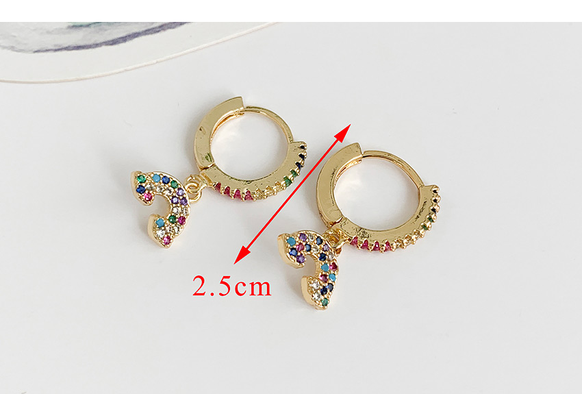 Fashion Golden Cubic Zirconia Dolomite Earrings,Earrings