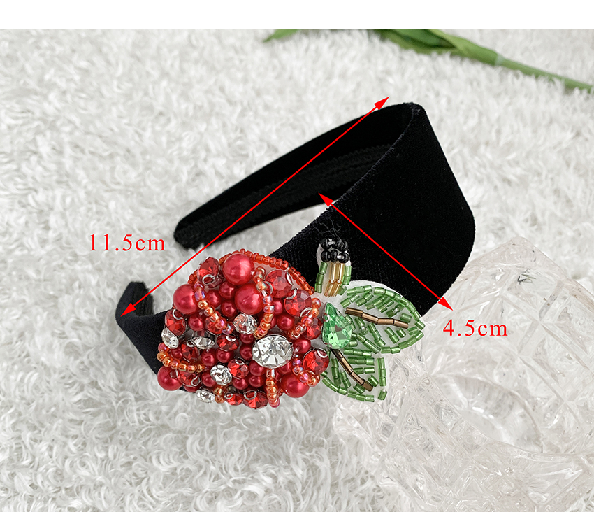 Fashion Red Fabric Resin Rhinestone Grape Headband,Head Band
