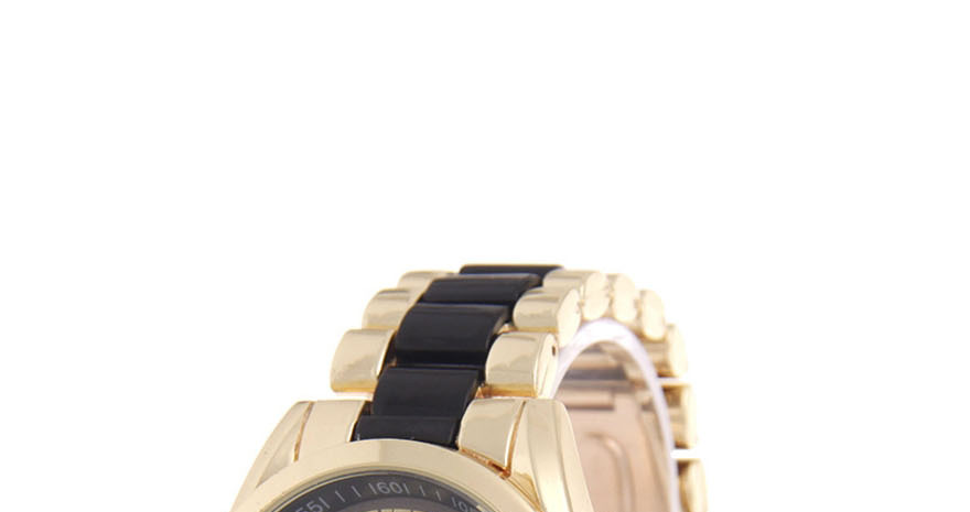 Fashion Blue Roman Numeral Geneva Three-eye Steel Band Quartz Watch,Ladies Watches