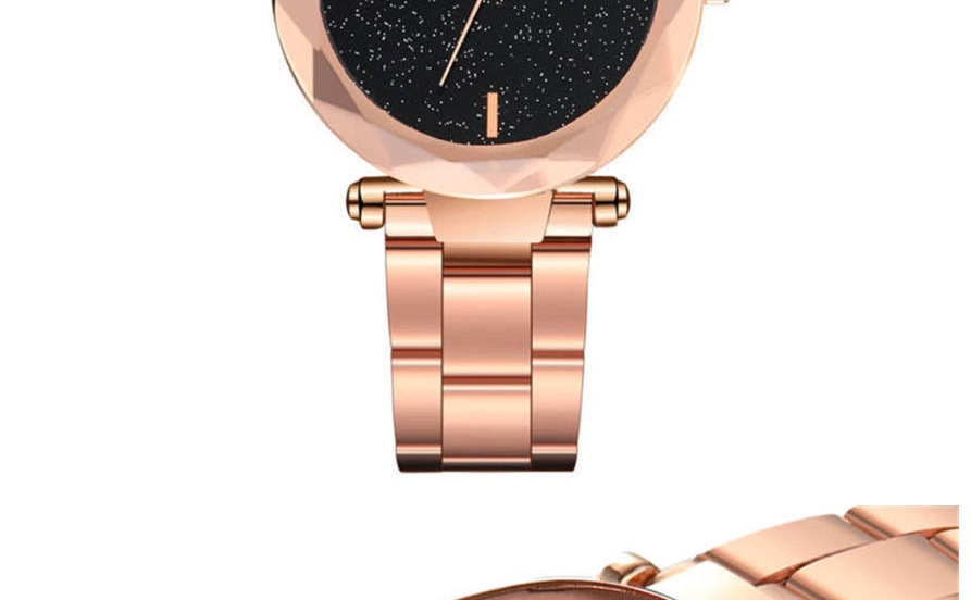 Fashion Golden Quartz Watch With Diamonds And Starry Steel Strap,Ladies Watches