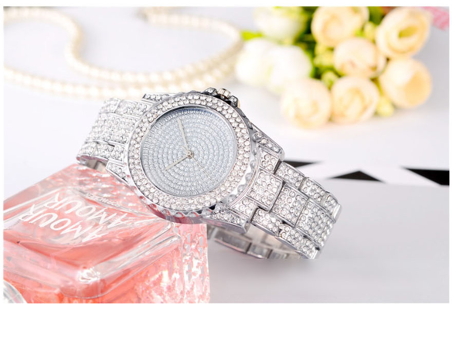 Fashion Silver Brilliant Star-studded Diamond Watch,Ladies Watches