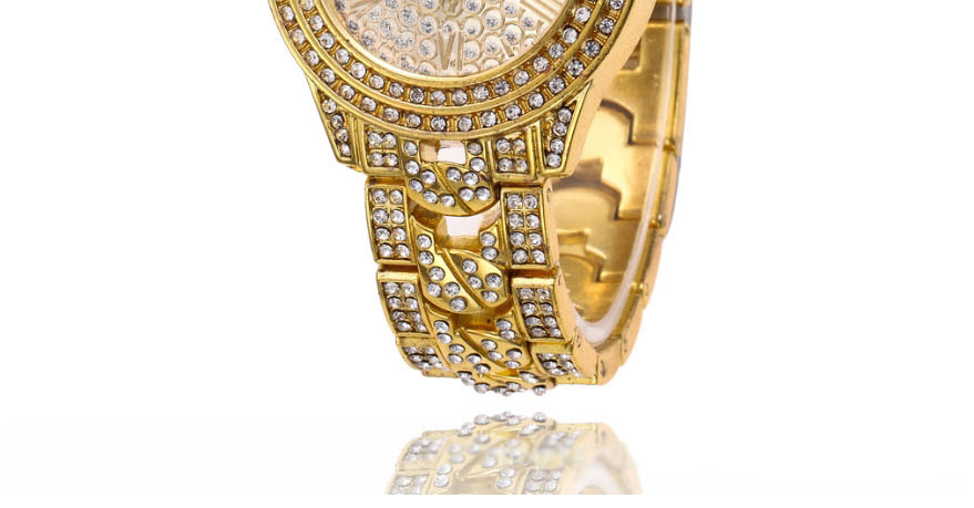 Fashion Rose Gold Quartz Watch With Diamonds,Ladies Watches