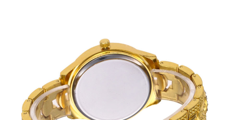 Fashion Golden Quartz Watch With Diamonds,Ladies Watches