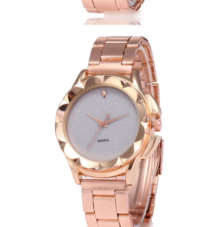 Fashion White Quartz Watch With Diamonds And Steel Band,Ladies Watches