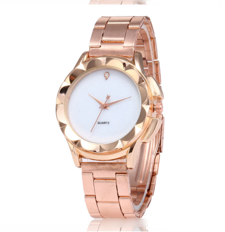 Fashion White Quartz Watch With Diamonds And Steel Band,Ladies Watches