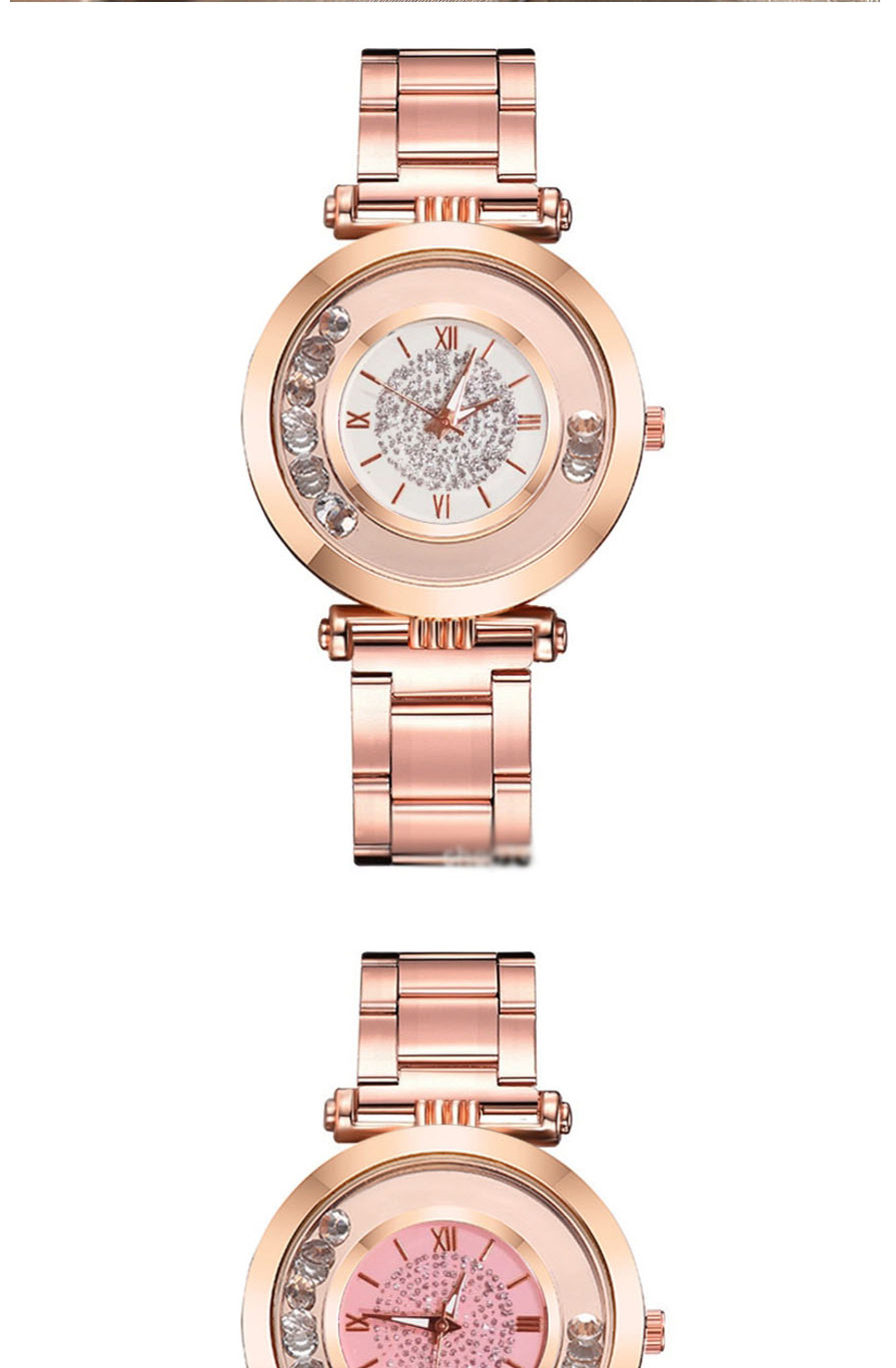 Fashion Pink Steel Strap Glitter Star Watch,Ladies Watches