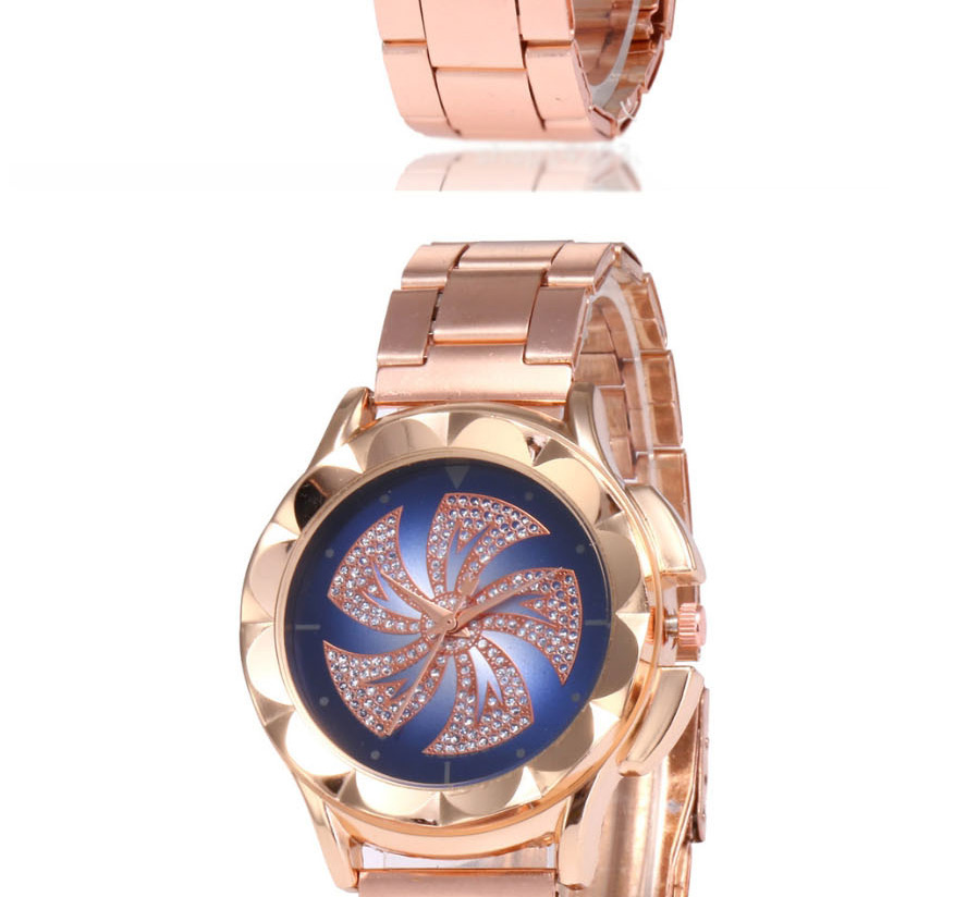 Fashion Blue Starry Windmill Diamond Watch,Ladies Watches