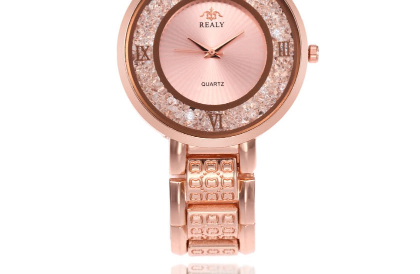 Fashion Rose Gold Quartz Watch With Diamonds,Ladies Watches