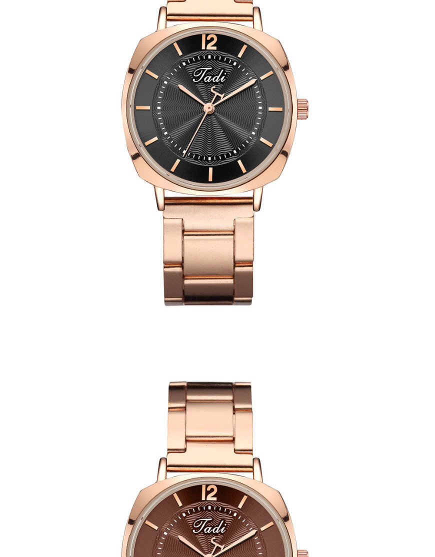 Fashion Brown Surface Striped Quartz Steel Band Watch,Ladies Watches