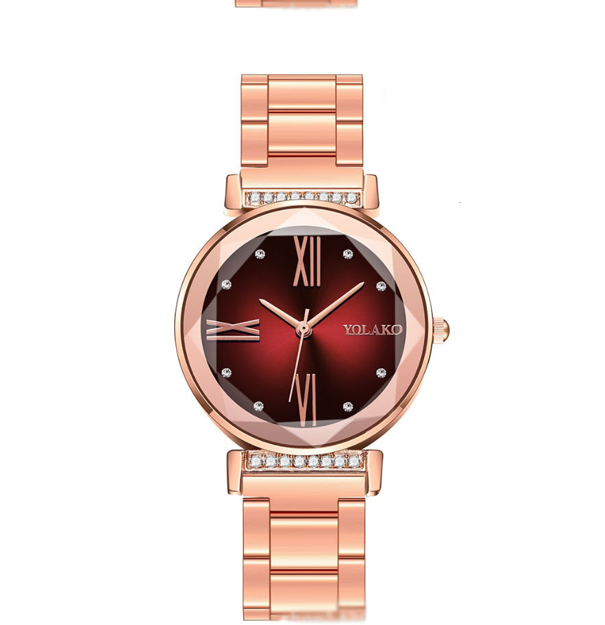 Fashion Brown Gradient Quartz Watch With Diamonds,Ladies Watches