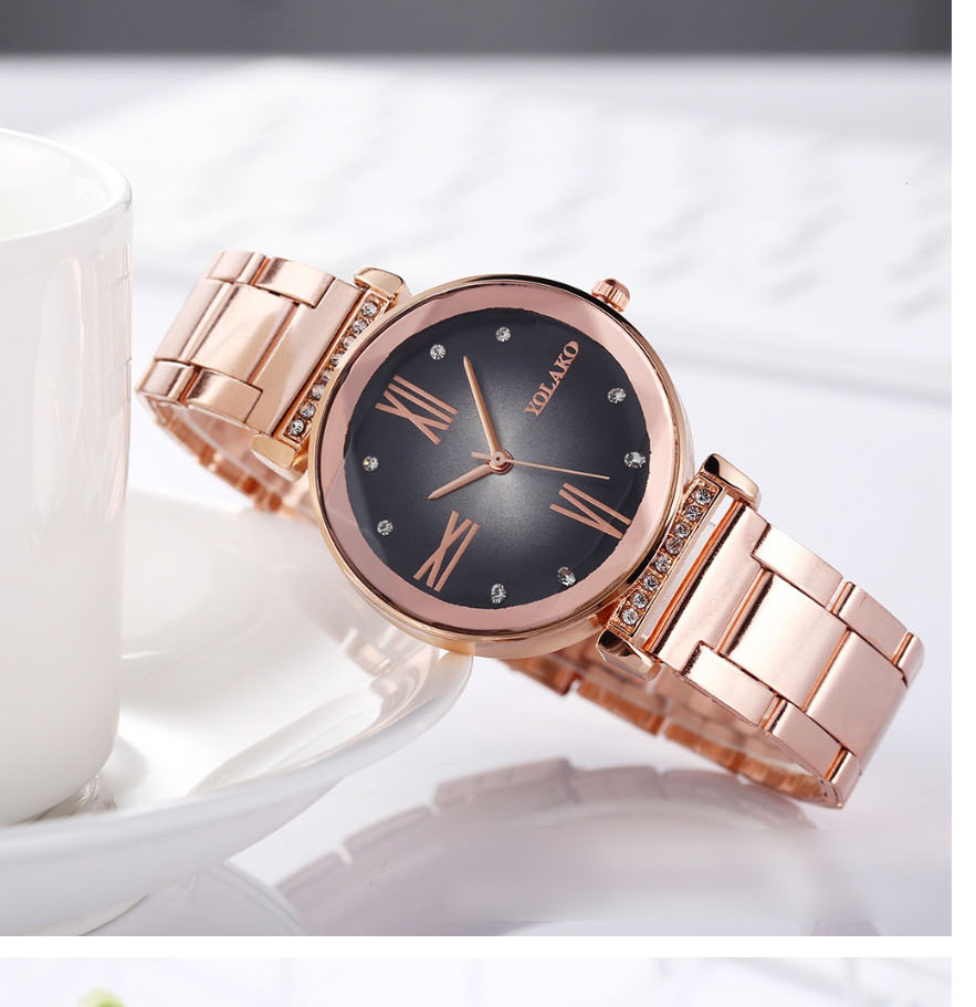 Fashion Blue Gradient Quartz Watch With Diamonds,Ladies Watches