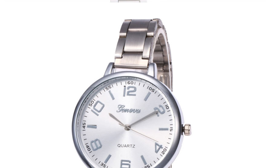 Fashion Silver Large Steel Band Quartz Alloy Fine Chain Watch,Ladies Watches