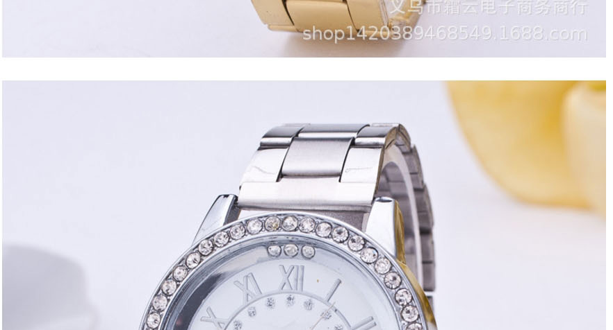 Fashion Silver Roman Scale Quartz Watch With Steel Band And Diamonds,Ladies Watches