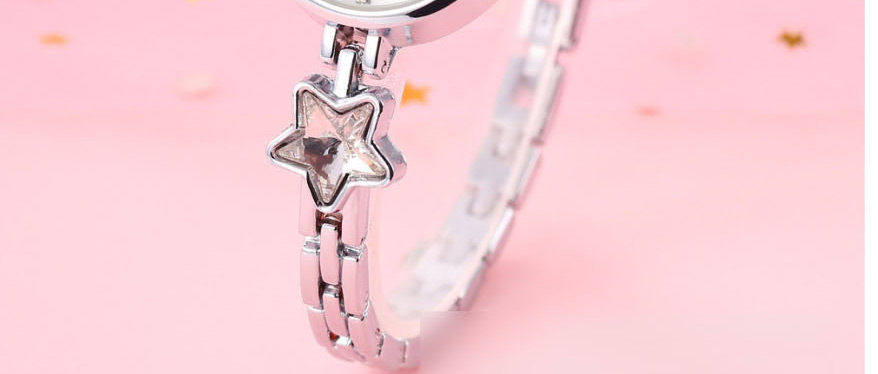 Fashion Golden Quartz Bracelet Pentagram Diamond Steel Watch,Ladies Watches