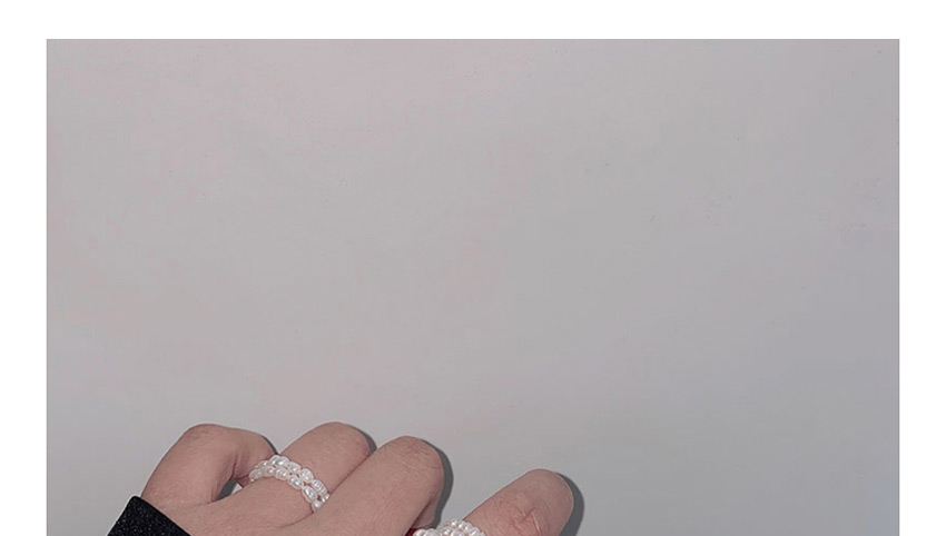 Fashion Single Layer (elastic) White Freshwater Pearl Hand-woven Cotton Woven Winding Ring,Fashion Rings