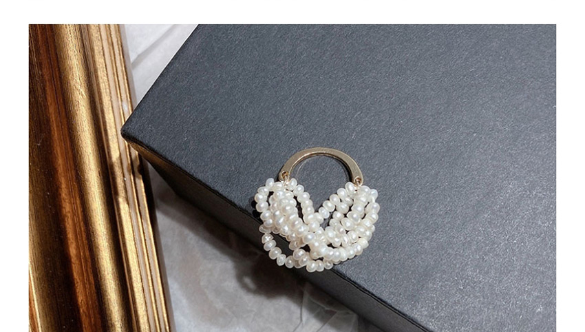 Fashion Multi-layer (cotton) White Freshwater Pearl Hand-woven Cotton Woven Multilayer Winding Ring,Fashion Rings
