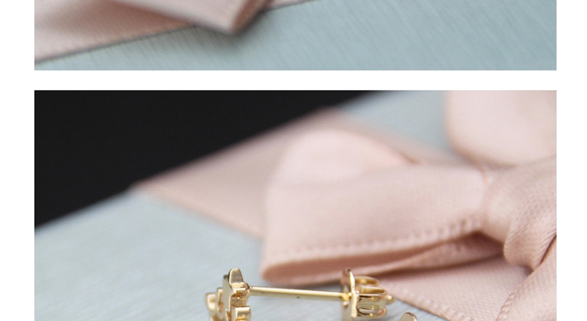 Fashion Gold-plated Copper Plated Smooth Crown Earrings,Earrings