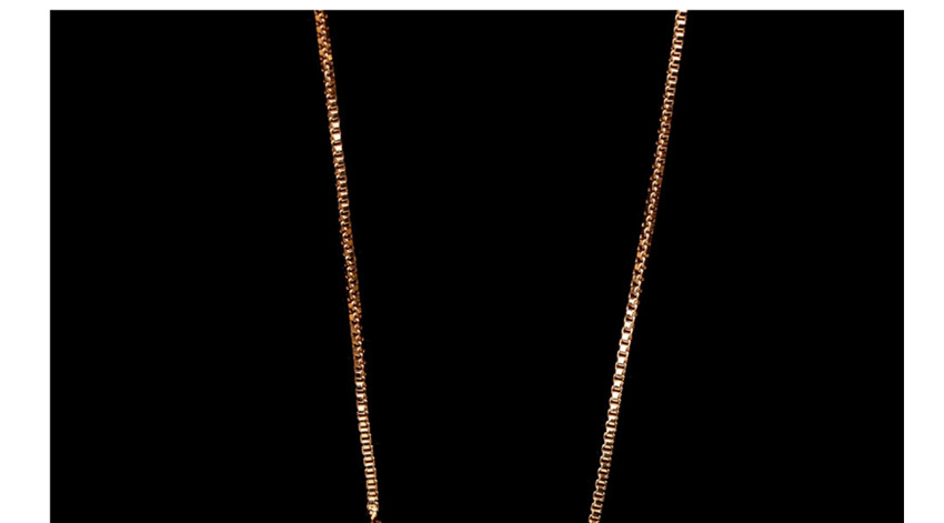 Fashion Color Letter Micro Inlaid Zircon Hollow Clavicle Chain,Necklaces