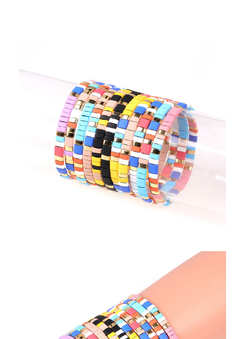 Fashion Color Painted Mix And Match Candy-woven Stretch Bracelet,Fashion Bracelets