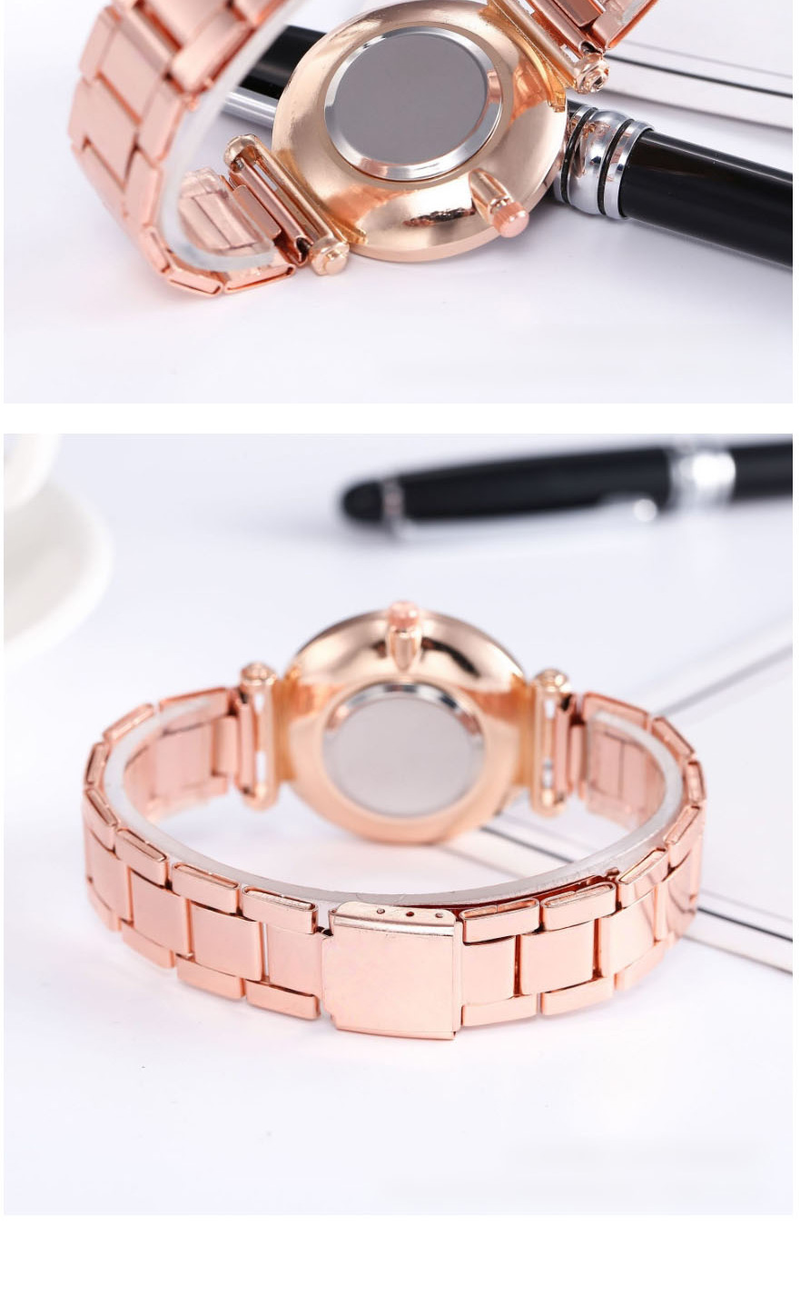 Fashion Pink Quartz Watch With Diamonds And Glitter,Ladies Watches