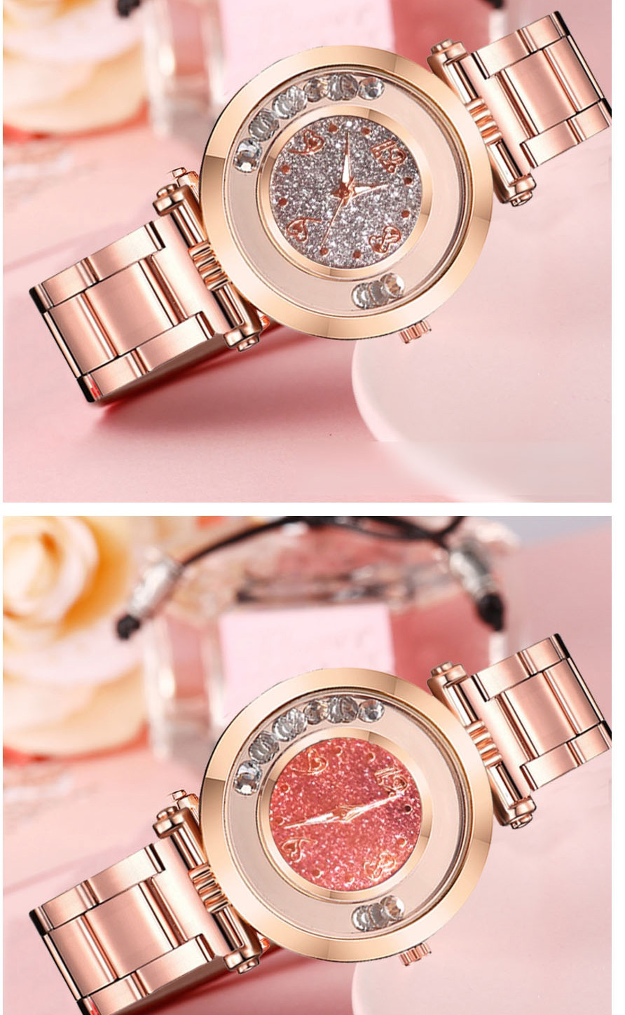 Fashion Blue Quartz Watch With Diamonds And Glitter,Ladies Watches