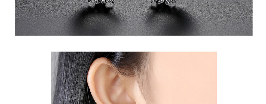 Fashion Gun Black Diamond Geometric Earrings With Pearls,Drop Earrings