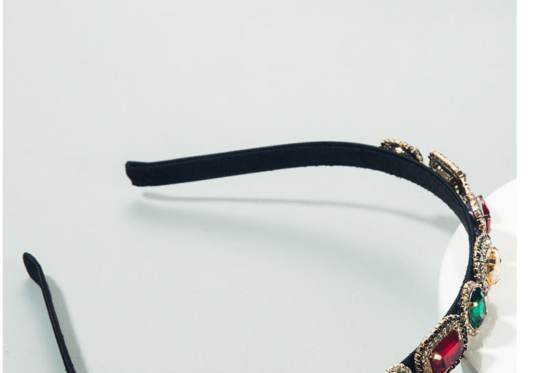 Fashion Black Alloy Diamond-shaped Geometric Thin-edged Hair Hoop,Head Band