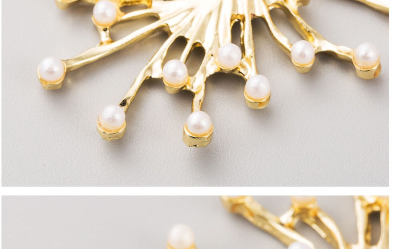 Fashion Golden Starry Pearl Alloy Long Earrings,Drop Earrings