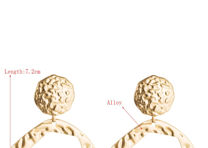 Fashion Golden Irregular Concave Alloy Alloy Pierced Earrings,Drop Earrings