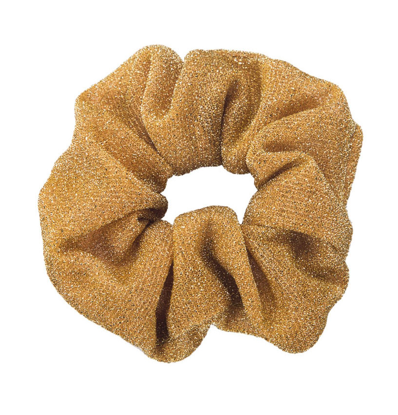 Fashion Golden Large Bowel With Glitter Fabric,Hair Ring