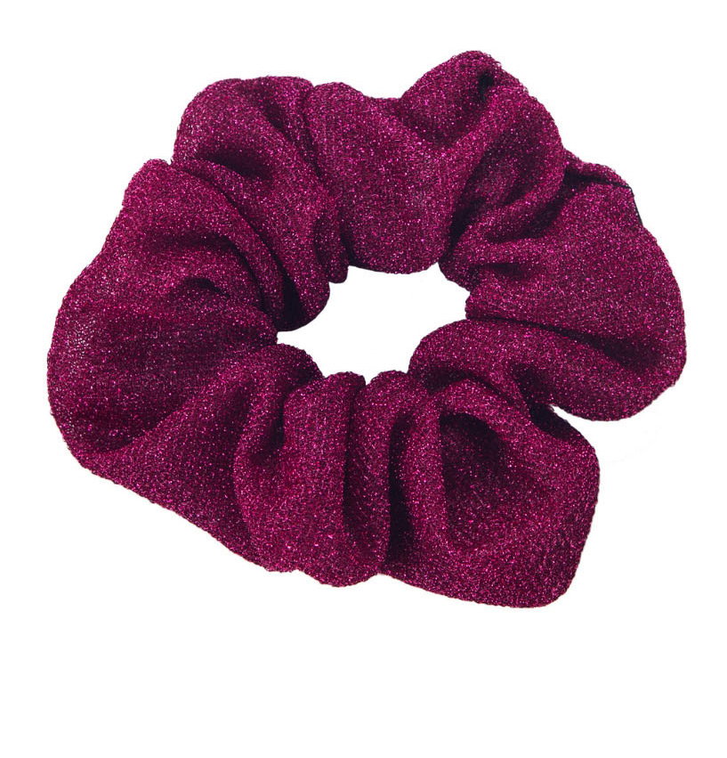 Fashion Pink Large Bowel With Glitter Fabric,Hair Ring
