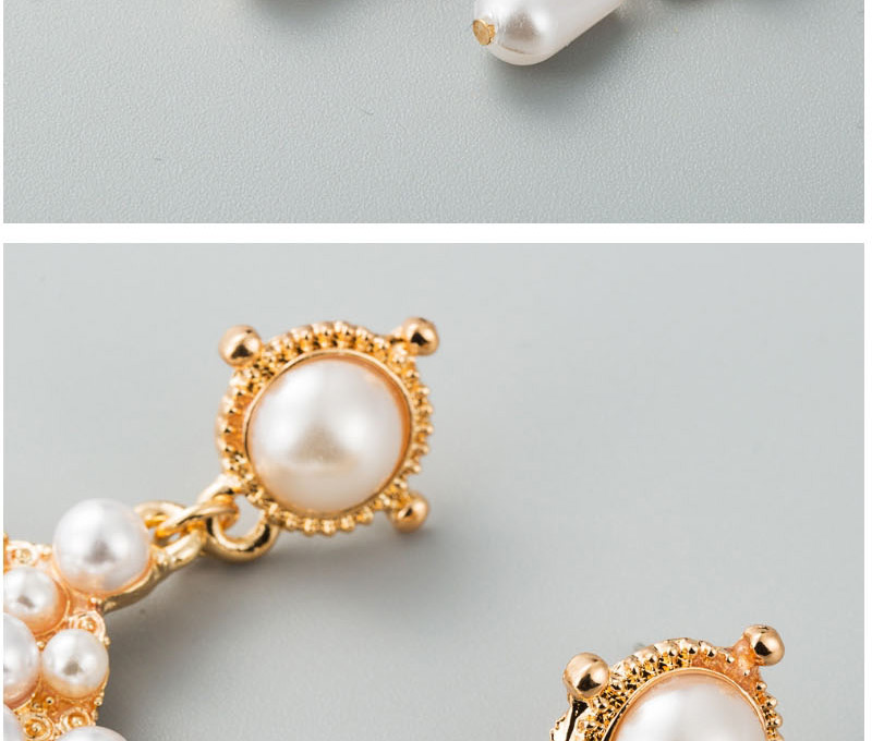 Fashion Golden Pearl Multilayer Alloy Long Tassel Earrings,Drop Earrings