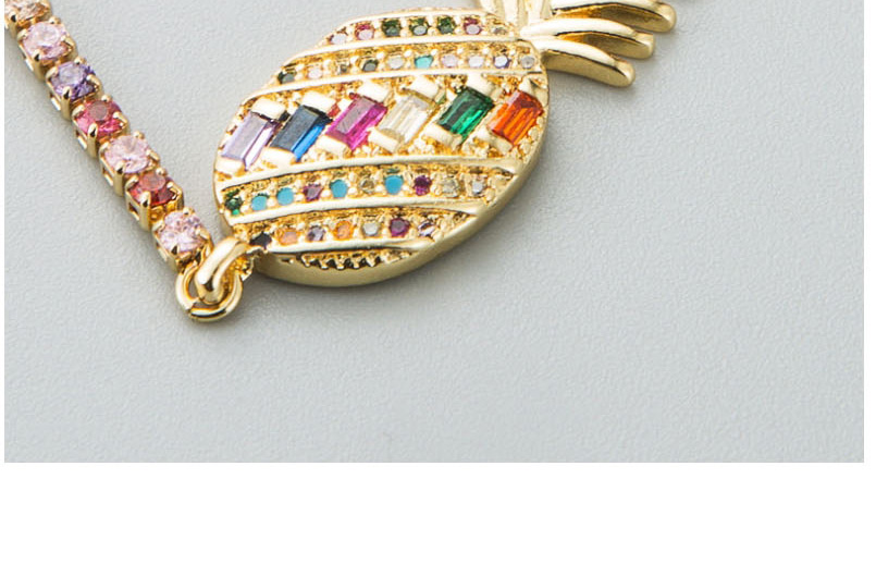 Fashion Color Brass Color Zircon Lion Head Pull Bracelet,Bracelets